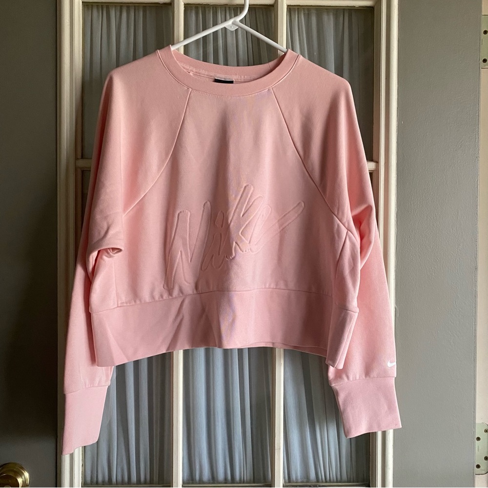 Nike Light Pink Women's Dri-FIT Get Fit Lux Embossed Fleece